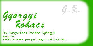 gyorgyi rohacs business card