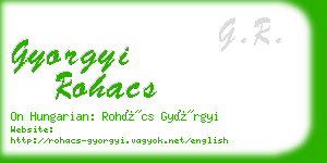 gyorgyi rohacs business card